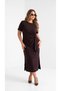 Women's Plus Size Short-Sleeve Tie-Detail Waist Dress 5303-25 - 2