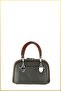 Women's Hand and Shoulder Bag with Metal Strap Accessories - Khaki - 6