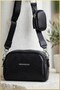 Women's Wallet Detailed Crossbody Shoulder Bag - Black - 2