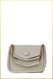 Mini Hand and Shoulder Bag with Chain Strap - Cream