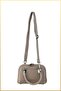 Women's Hand and Shoulder Bag with Metal Strap Accessories - Mink - 5
