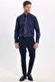 Regular Fit Navy Blue Non-Iron 100% Cotton Eco-Friendly Ecotex Certified Shirt - 2