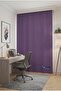 Crown Lilac Solid Color Background Curtain, Pleat-Free Flat Planting, Extra-Fore Drawstring, Single Wing - 3