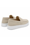 Beige Suede Men's Shoes - Laceless High-Top Elegant and Comfortable Casual Sneakers Ba0241 - 5