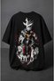 Bleach Anime Unisex Oversize 24/1 Cotton T-Shirt - Special Collar Print - 4