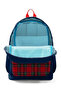 Kids Navy Blue Plaid Bow Patterned School Backpack 33207 - 3