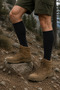 Men's Black Outdoor Socks 6 Pairs Boxed Cotton Long Socks Military Socks