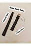 12 mm Compatible Watch Band - Genuine Leather, Black Color Stitched Flat Model - Rose Color Buckle, , (Second Item in the Cart Is 100 Tl.) Made to Order - 5