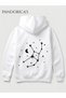 Virgo Zodiac Constellation Printed on the Back and Chest Hooded Cotton Sweatshirt – Virgo (Hoodie)