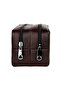 Faux Leather Double Compartment Pencil Case Dark Brown – Double Compartment Pen Holder with Internal Support - 4