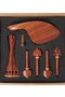 Violin Set 7Pcs/Set 3/4 4/4 Chinrest Tailpiece Tunning Pegs Endpin Rosewood Inlaid Boxwood Violin... - 7
