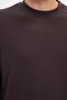 Men's Standard Fit Regular Cut Long Sleeve Extra Soft Modal Fabric Crew Neck Brown Sweatshirt - 4