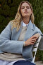 Premium Wool Men's Collar Belted Coat Blue - 2