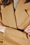Premium Wool Stitching Detailed Coat Camel - 7