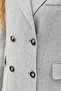 Premium Wool Double Button Coat Light Gray - 8