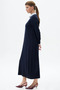 Half Turtleneck Knitwear Dress Navy Blue - 3