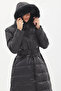 Removable Hooded Goose Down Coat Black - 5