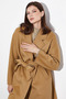 Premium Wool Stitching Detailed Coat Camel - 6
