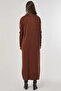 Half Turtleneck Knitwear Dress Dark Brown - 6