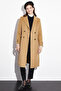 Premium Wool Double Button Coat Camel