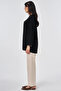 Punto Stitched Combed Cotton Sweatshirt Black - 4