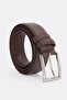 Men's 100% Genuine Leather 3.5 cm Classic Brown Belt