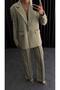 Women's Two-Piece Blazer Jacket Set Khaki Mom Fit - 7