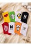 Unisex 8-Piece Colorful Bts Group Emoji Cheerful College Tennis Socks