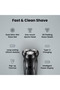 3D Rotary Electric Shaver for Men – Cordless Rechargeable Beard Trimmer with Floating Triple-Head System, Wet & Dry Waterproof Grooming Razor for Smooth Face & Neck Shaving - 2