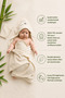 Bamboo Fish Embroidered Baby Towel Swaddle and Washcloth Set - 3
