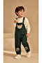 Boy's Teddy Bear Embroidered Gabardine Salopet Set – 2-Piece Set with Long Sleeve Sweatshirt - 3