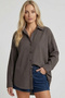 3900 Oversize Striped Shirt - Y.Brown