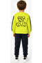 Boy's Double Sided Teddy Bear Patterned Tracksuit Set - 2