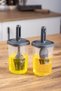 0520 2-Piece Labeled Silicone Brush Oil Vinegar Bowl - Oil Bowl-Sauce Bowl Food Storage Container 350 Cc - 5