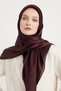 Hijab Women's Janjan-Janjanlı Crinkle Evening Dress Scarf-Plum- 100X100Cm