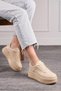 Daily Women's Sneaker Lace-up Light Thick High-Sole Walking Breathable Sports Shoes 451 - 3