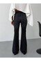 Women's High Waist Relaxed Fit Flowy Wide Leg Jean Pants - 2