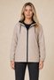 Women's Stone Lined Waterproof and Windproof Seasonal Raincoat with Hood and Inner Pocket