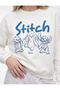 Stitch Licensed Printed Comfortable Fit Raised Crew Neck Long Sleeve Sweatshirt - 4