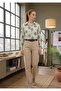 Mixed Pattern Linen Blend Shirt [Oversize, Standard Size, Fits up to Size 44, 75 cm Average] - 4