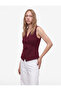 Slim Fit Layered Sleeveless Viscose Blend V-Neck Blouse - 2