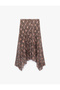 Slim Fit Asymmetrical Ruched Midi Skirt - 4