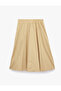 Cotton Balloon Form Maxi Skirt with Elastic Waist Detail - 6