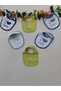 Baby Bib with Snap Fasteners Baby Drool Bib Mouth Wipe Baby Bib Set of 6 - 2