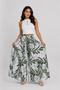 Patterned Skirt Pants