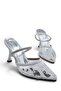Sequin Detailed Elastic Thin Heeled Shoes Stiletto White - 3