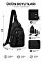 Water Resistant Earphone Usb Output Waist Bag Cross Shoulder Bag Cross Shoulder Bag Crossbody Chest Bag - 2