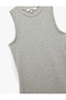 Crew Neck Gray Midi Women's Dress 5Sak80006Ek - 5
