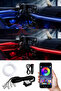 In-Car Ambiance Led, 7 Colors, Control Via Phone, 6 Meters, Neon Led with Cigarette Lighter Port