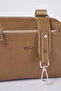 Shoulder Bag with Logo Mink - 5